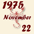 Skorpió, 1975. November 22
