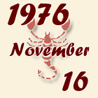 Skorpió, 1976. November 16