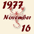 Skorpió, 1977. November 16