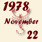 Skorpió, 1978. November 22
