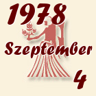 Szűz, 1978. Szeptember 4