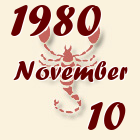 Skorpió, 1980. November 10