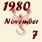 Skorpió, 1980. November 7