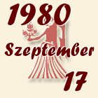 Szűz, 1980. Szeptember 17