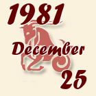 Bak, 1981. December 25