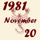 Skorpió, 1981. November 20