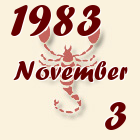 Skorpió, 1983. November 3
