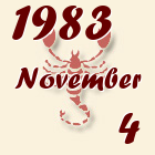 Skorpió, 1983. November 4