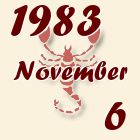 Skorpió, 1983. November 6