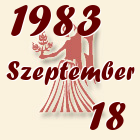 Szűz, 1983. Szeptember 18