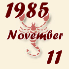 Skorpió, 1985. November 11