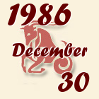 Bak, 1986. December 30