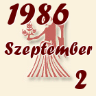 Szűz, 1986. Szeptember 2