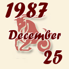 Bak, 1987. December 25