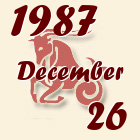 Bak, 1987. December 26