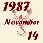 Skorpió, 1987. November 14