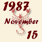 Skorpió, 1987. November 15