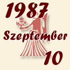 Szűz, 1987. Szeptember 10