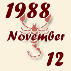 Skorpió, 1988. November 12
