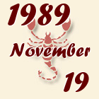 Skorpió, 1989. November 19
