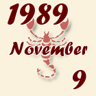 Skorpió, 1989. November 9