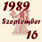 Szűz, 1989. Szeptember 16