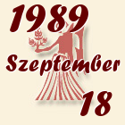 Szűz, 1989. Szeptember 18