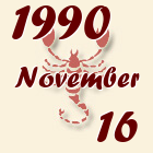 Skorpió, 1990. November 16