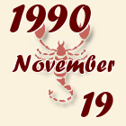 Skorpió, 1990. November 19