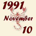Skorpió, 1991. November 10