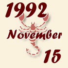 Skorpió, 1992. November 15