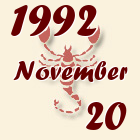 Skorpió, 1992. November 20