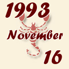 Skorpió, 1993. November 16