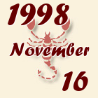 Skorpió, 1998. November 16