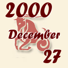 Bak, 2000. December 27