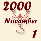 Skorpió, 2000. November 1