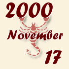 Skorpió, 2000. November 17