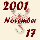 Skorpió, 2001. November 17