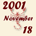 Skorpió, 2001. November 18