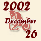Bak, 2002. December 26
