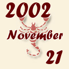 Skorpió, 2002. November 21