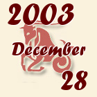 Bak, 2003. December 28