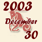 Bak, 2003. December 30