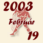 Vízöntő, 2003. Február 19