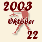 Mérleg, 2003. Október 22