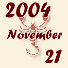 Skorpió, 2004. November 21