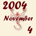 Skorpió, 2004. November 4
