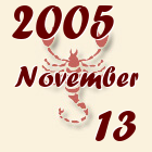 Skorpió, 2005. November 13