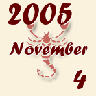 Skorpió, 2005. November 4