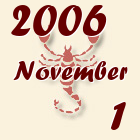Skorpió, 2006. November 1